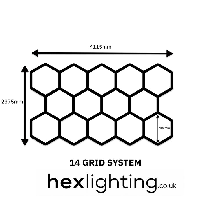 14 Grid Hexagon Lighting Kit